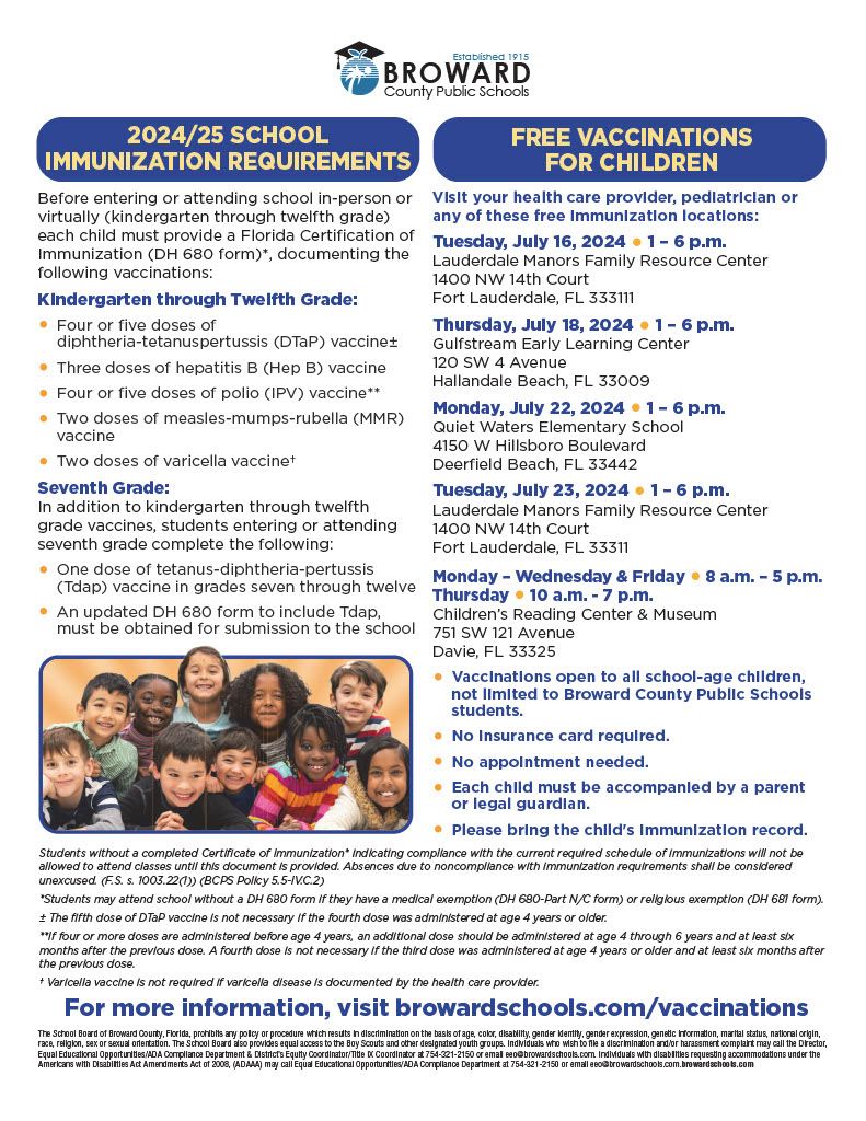  Vaccinations Information Flyer